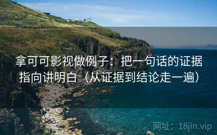 拿可可影视做例子：把一句话的证据指向讲明白（从证据到结论走一遍）